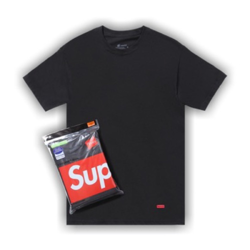 Supreme Hanes Tagless Tees (3pack) Black